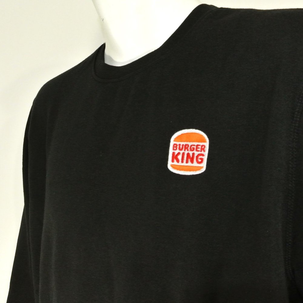 BURGER KING Employee Uniform Black Sweatshirt NWT Size 2XL